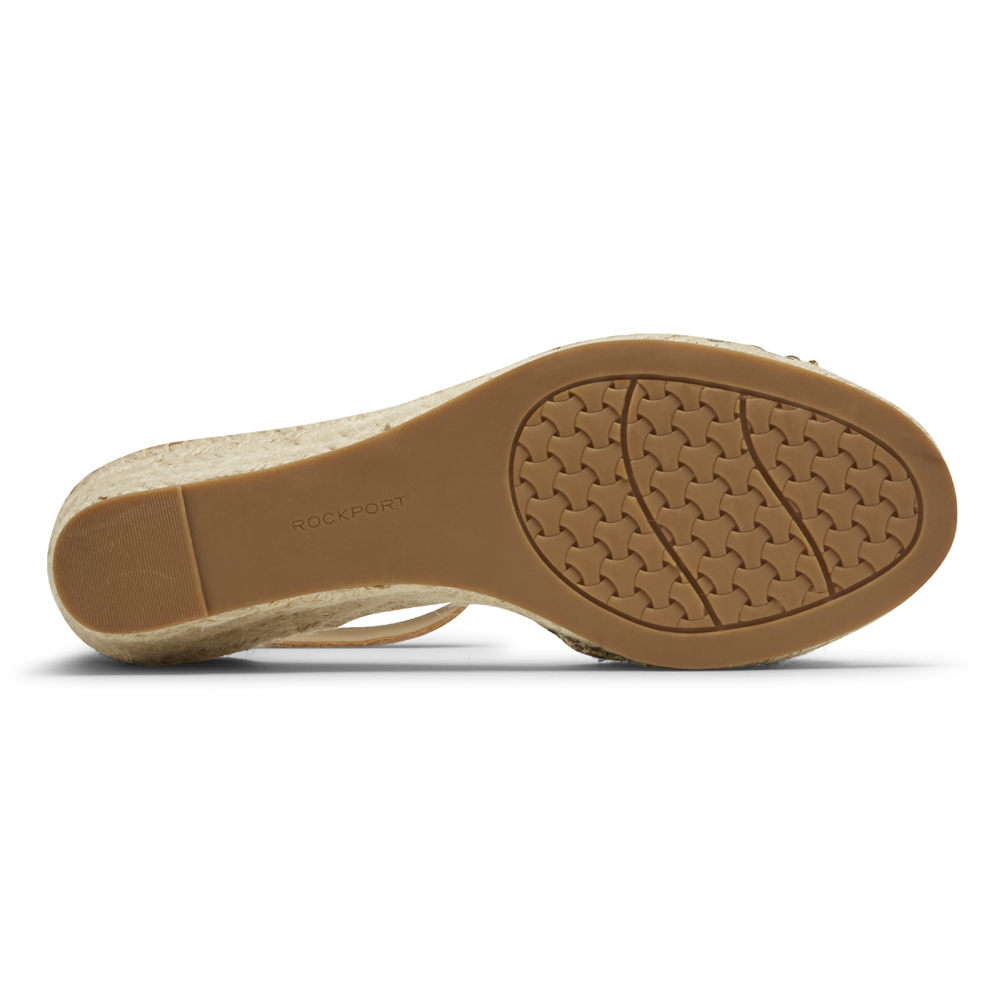 Rockport Sandaler Dam Khaki - Marah Woven Ankle Strap - RXZSI9385
